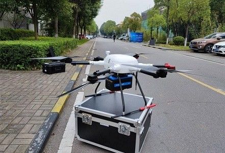 100-2000kHz Sistem LiDAR UAV Presisi Tinggi 5mm @ 50m PM-1500 Untuk Survei Jalan
