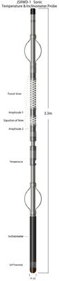 125-555μS/M Sonic Temperture Inclinometer Probe Dengan Sensor Pt100