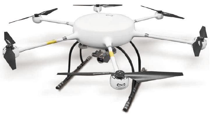 120min Max Load 8kg Multi Rotor UAV Long120 Tahan Hujan Ringan Enam Sumbu Dengung